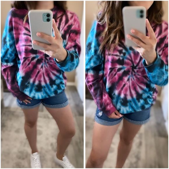 🆕Tie dye French terry pullover - Picture 2 of 6